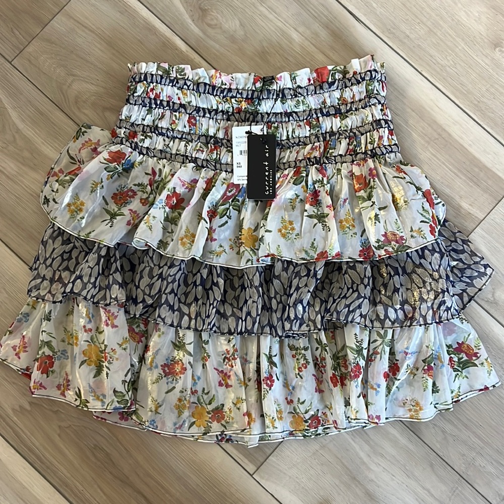 Current Air Floral Smocked Skirt
